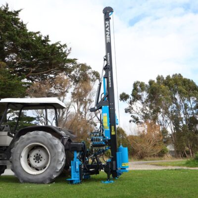 Mighty Thumper Post Driver, 4.9m Folding Mast, Rock Spike, Rock Drill, 450mm Mast shift, Compact 125 Rotating Base